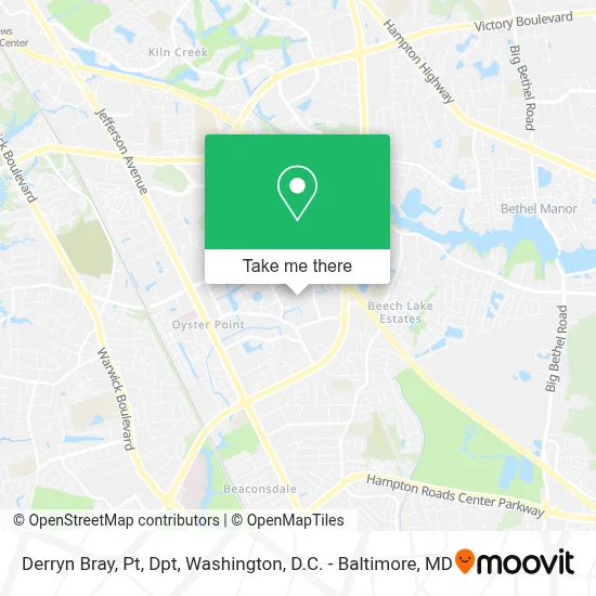 Derryn Bray, Pt, Dpt map