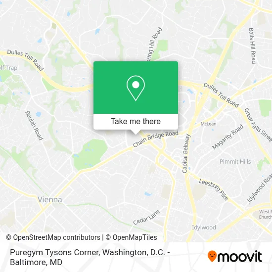 Puregym Tysons Corner map
