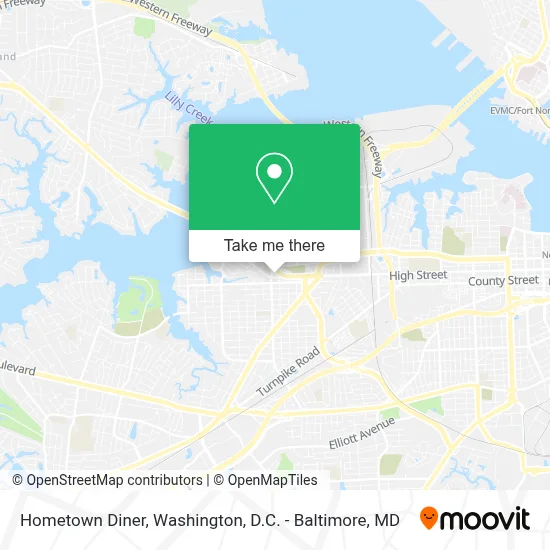 Hometown Diner map