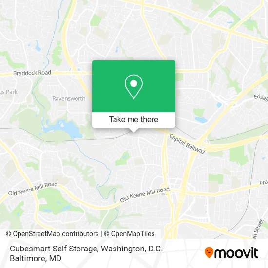 Cubesmart Self Storage map