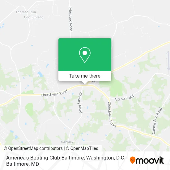 America's Boating Club Baltimore map