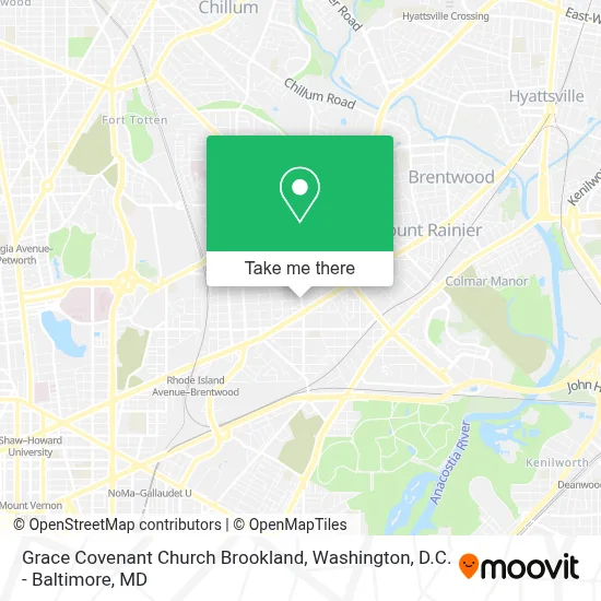 Grace Covenant Church Brookland map