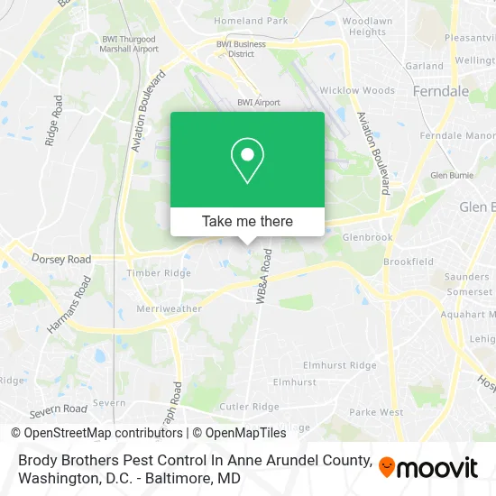 Brody Brothers Pest Control In Anne Arundel County map