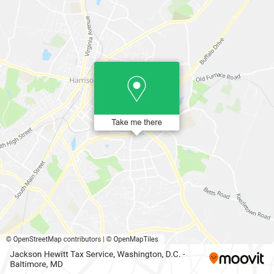 Jackson Hewitt Tax Service map