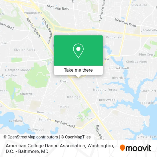 American College Dance Association map