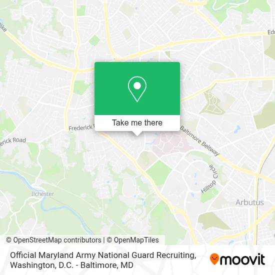 Official Maryland Army National Guard Recruiting map