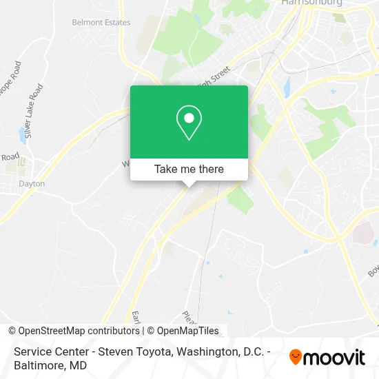 Service Center - Steven Toyota map