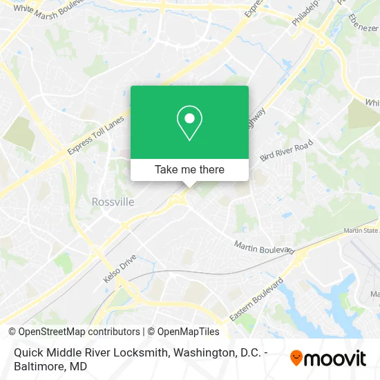 Quick Middle River Locksmith map
