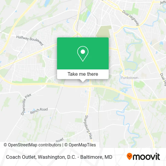 Coach Outlet map