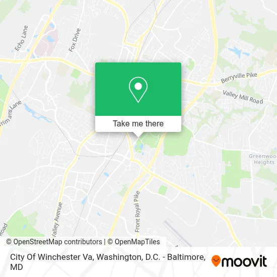 City Of Winchester Va map