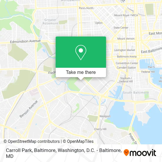 Carroll Park, Baltimore map