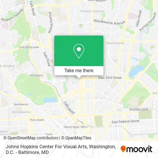 Johns Hopkins Center For Visual Arts map