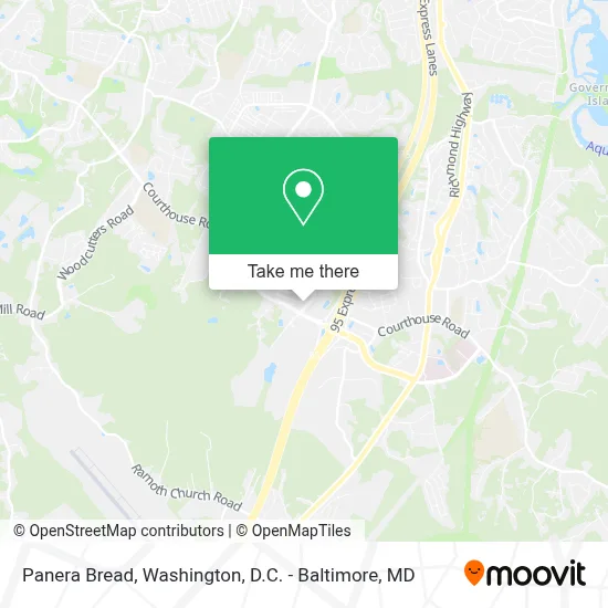 Panera Bread map