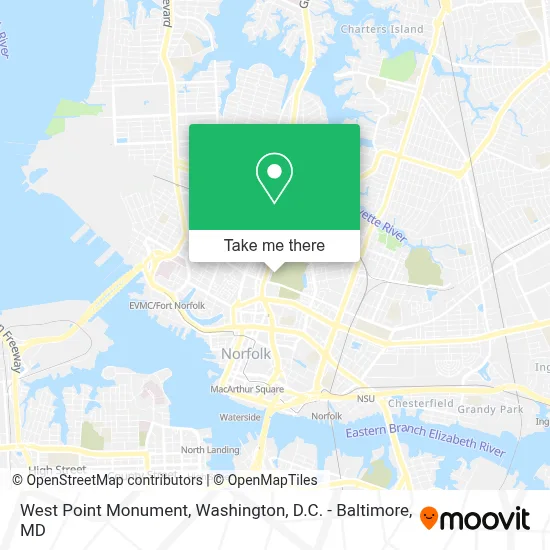 West Point Monument map