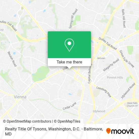 Realty Title Of Tysons map