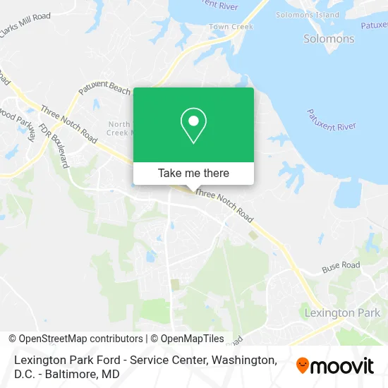 Lexington Park Ford - Service Center map