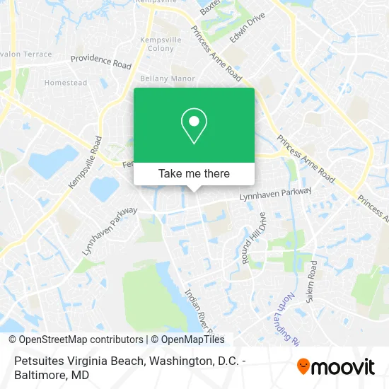 Petsuites Virginia Beach map