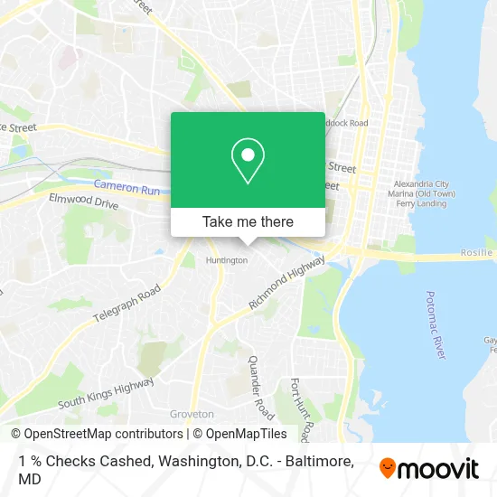 1 % Checks Cashed map
