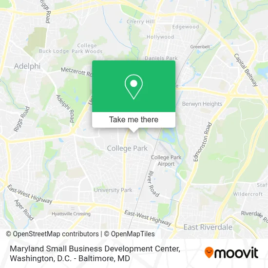 Maryland Small Business Development Center map