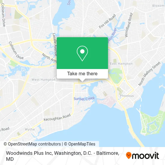Woodwinds Plus Inc map