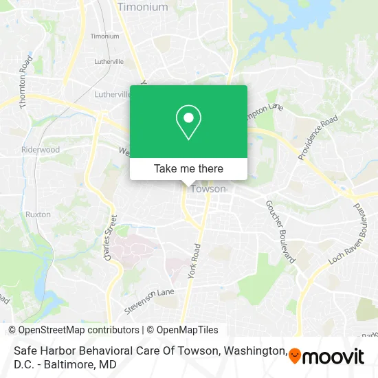 Safe Harbor Behavioral Care Of Towson map