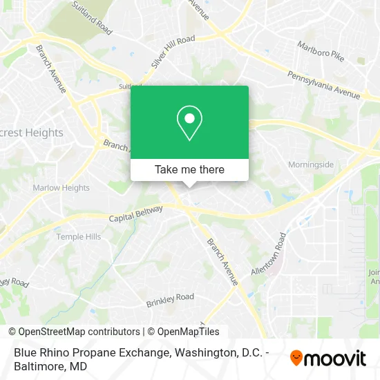 Blue Rhino Propane Exchange map