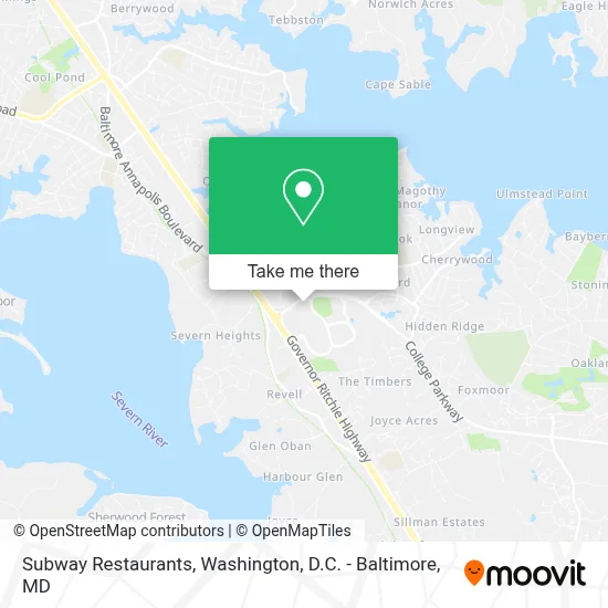 Subway Restaurants map