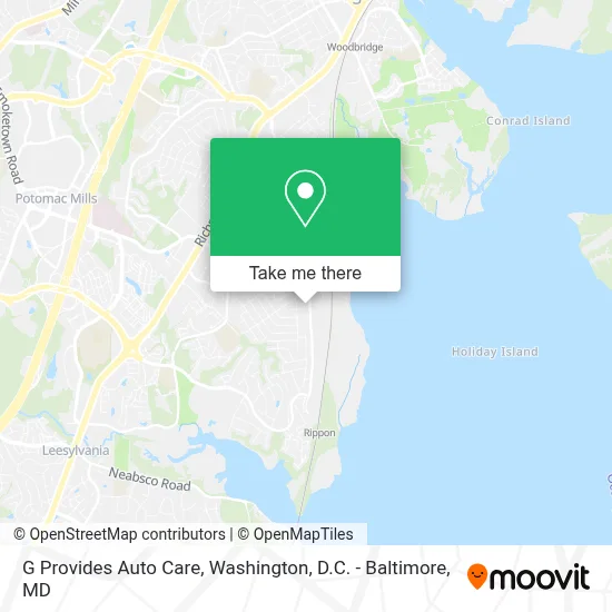 G Provides Auto Care map