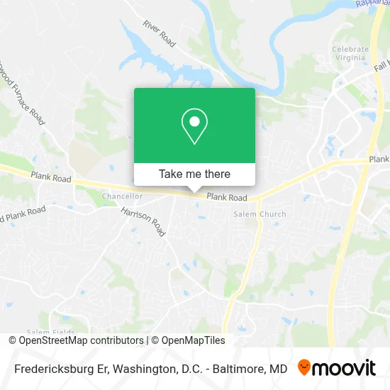 Fredericksburg Er map