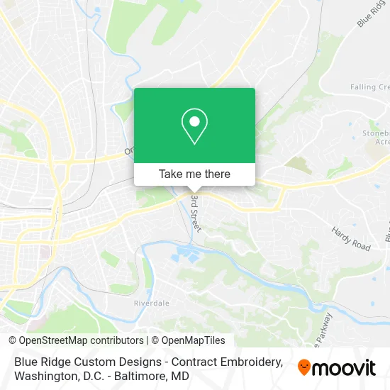Blue Ridge Custom Designs - Contract Embroidery map