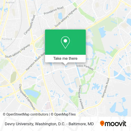 Devry University map