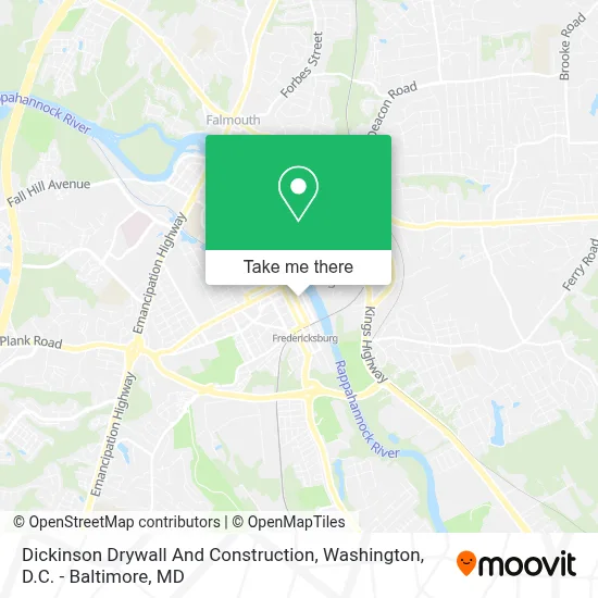 Dickinson Drywall And Construction map