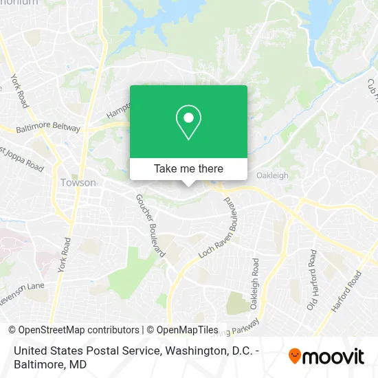United States Postal Service map
