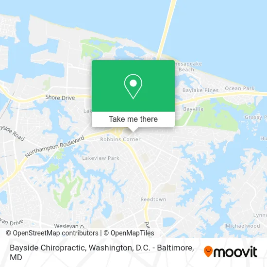 Bayside Chiropractic map