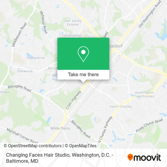 Changing Faces Hair Studio map