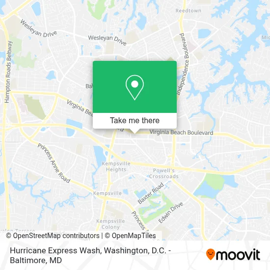 Hurricane Express Wash map