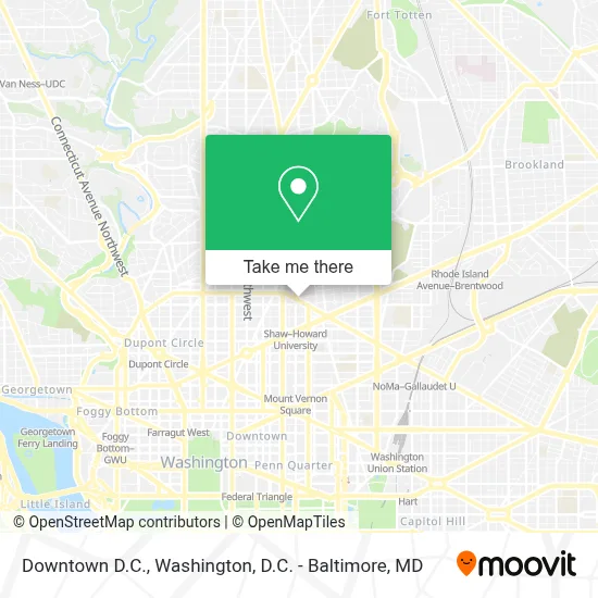 Downtown D.C. map