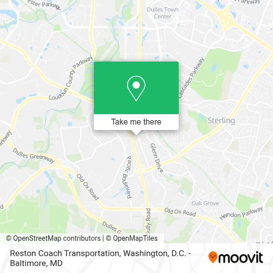 Reston Coach Transportation map