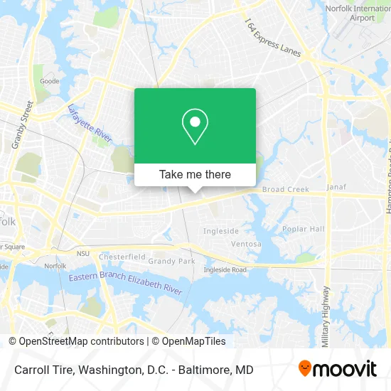 Carroll Tire map