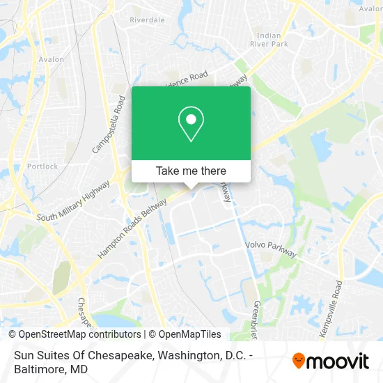 Sun Suites Of Chesapeake map