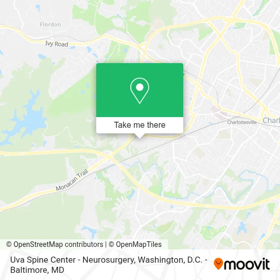 Uva Spine Center - Neurosurgery map
