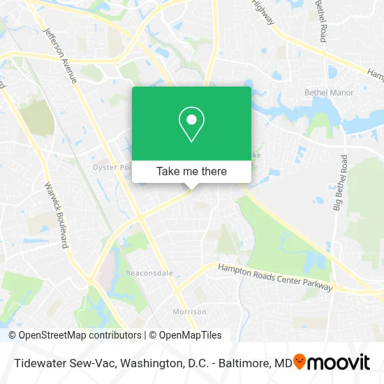 Tidewater Sew-Vac map