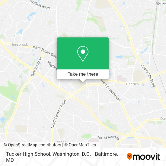 Tucker High School map