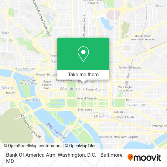 Bank Of America Atm map