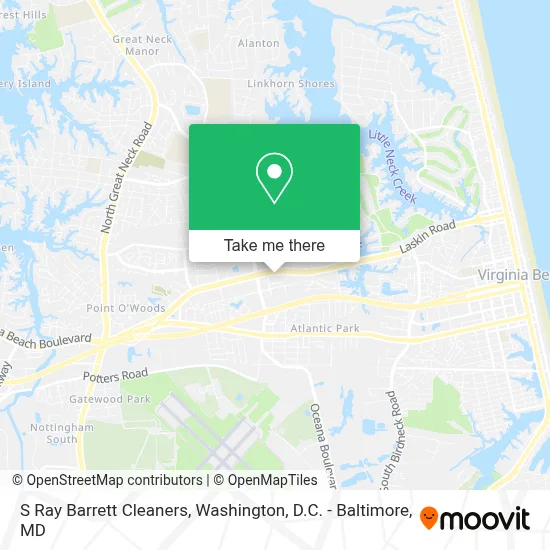 S Ray Barrett Cleaners map