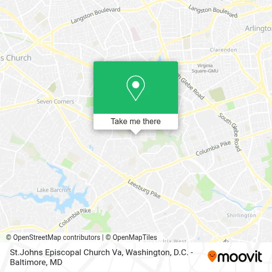 St.Johns Episcopal Church Va map