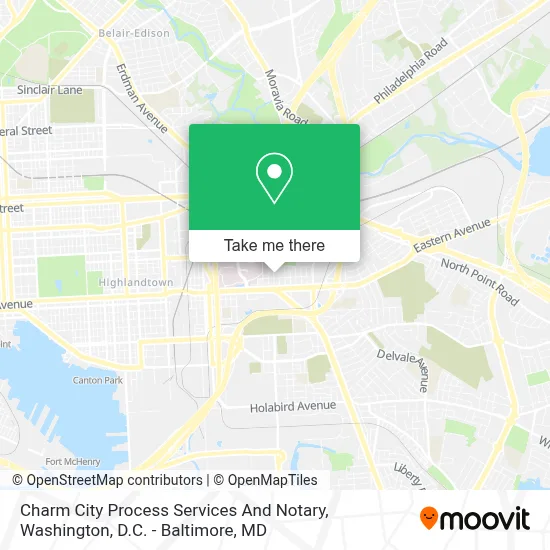 Charm City Process Services And Notary map