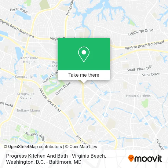 Progress Kitchen And Bath - Virginia Beach map