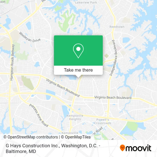 G Hays Construction Inc. map