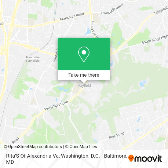 Rita’S Of Alexandria Va map